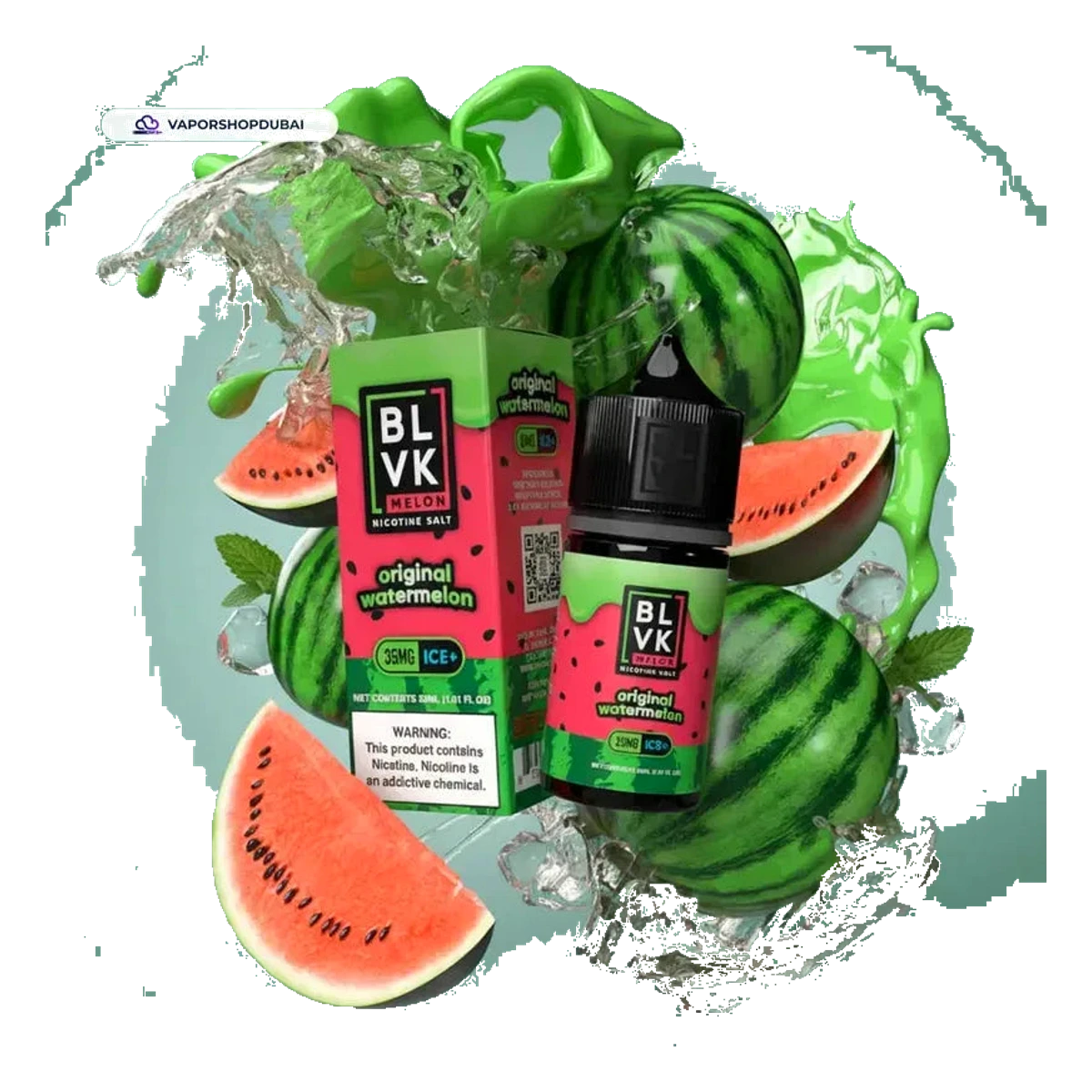 Buy Emirates Vapor BLVK Melon Saltnic Ice 30ml Dubai same-day delivery