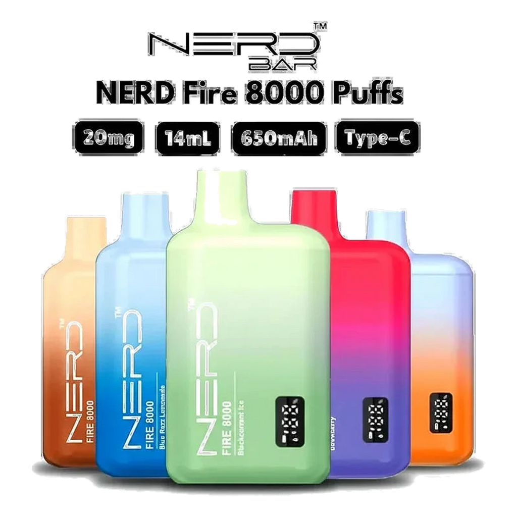 Nerd Fire 8000 Strawberry Kiwi UAE | Emirates Vapor