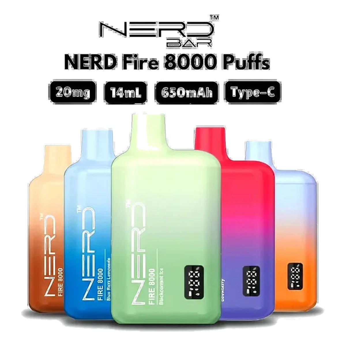 Nerd Fire 8000 Strawberry Kiwi UAE | Emirates Vapor