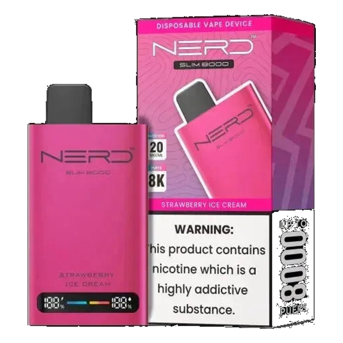 Nerd™ Slim 8000 Puff’S Uae — AED 60 | Emirates Vapor