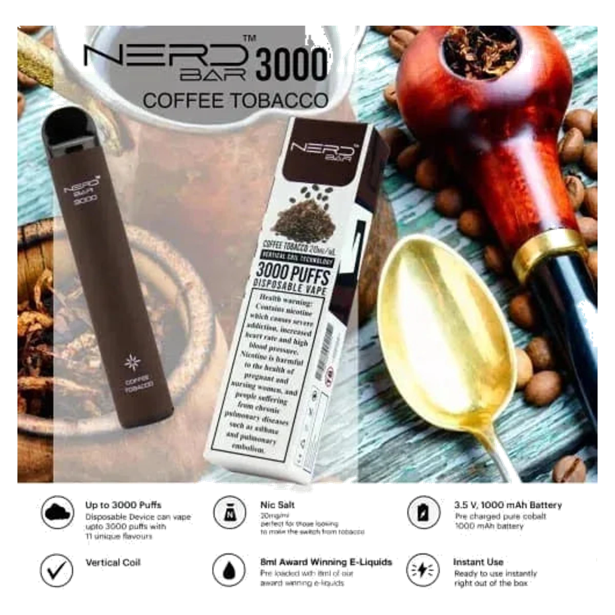 Nerd™ Bar 3000 Puffs options UAE | Emirates Vapor Dubai