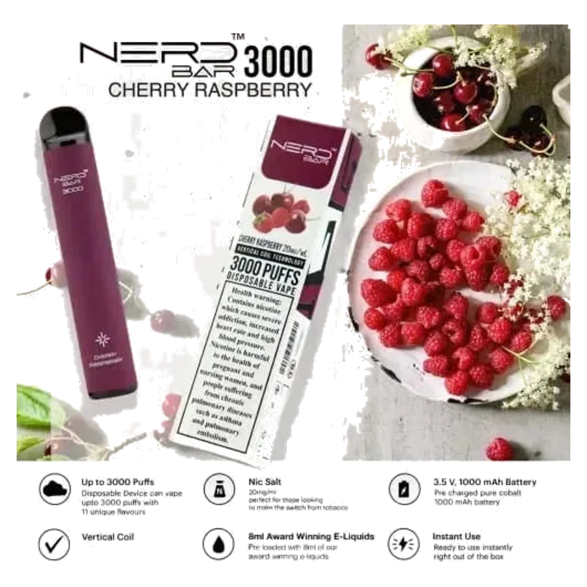 Buy Nerd Nerd™ Bar 3000 Puffs Dubai same-day delivery