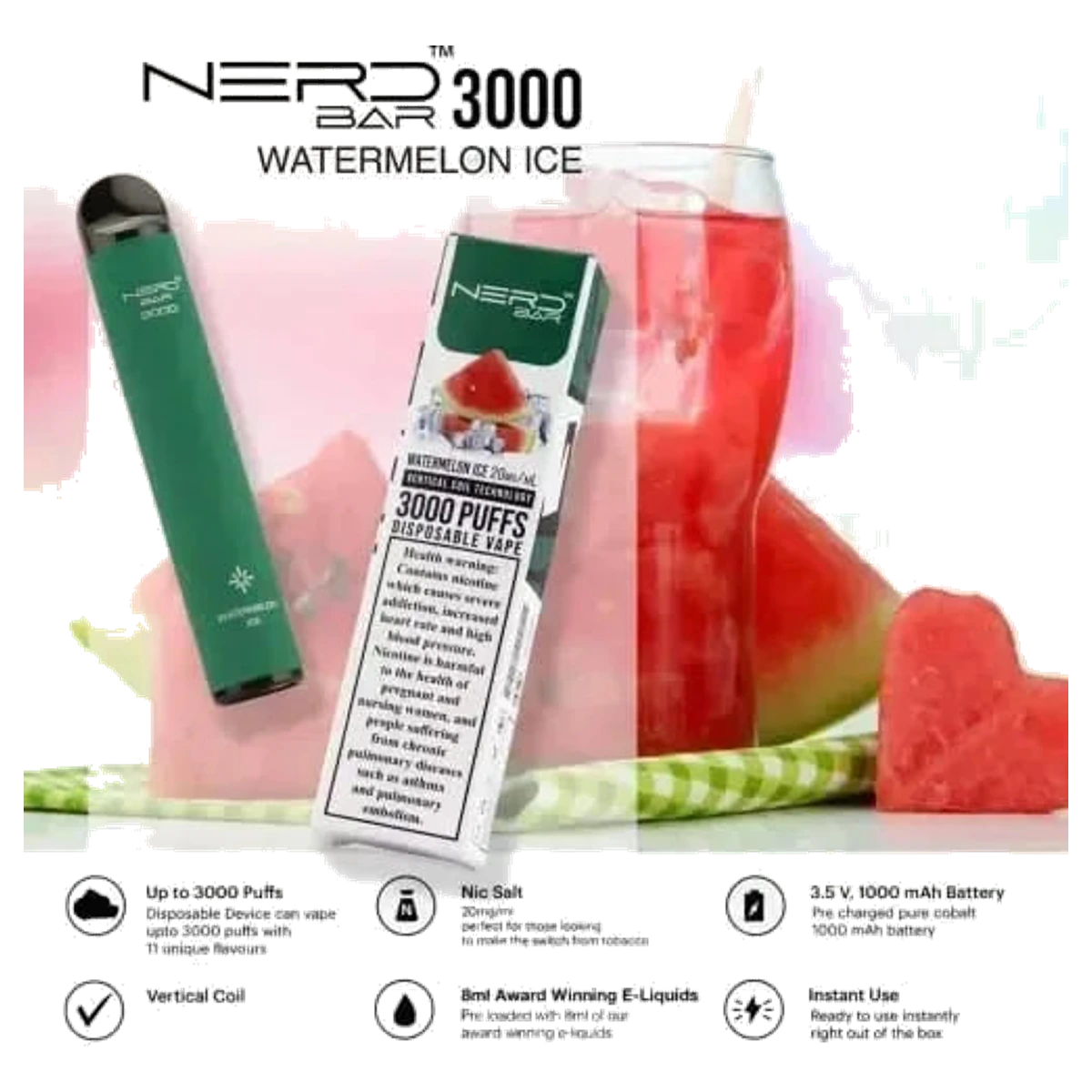 Nerd™ Bar 3000 Puffs best price UAE — ESMA certified