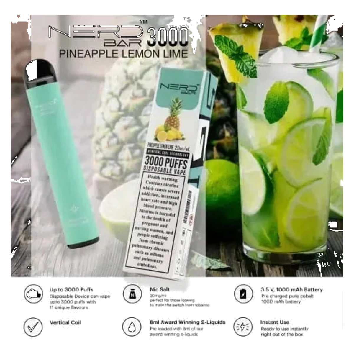 Nerd™ Bar 3000 Puffs Uae — AED 30 | Emirates Vapor