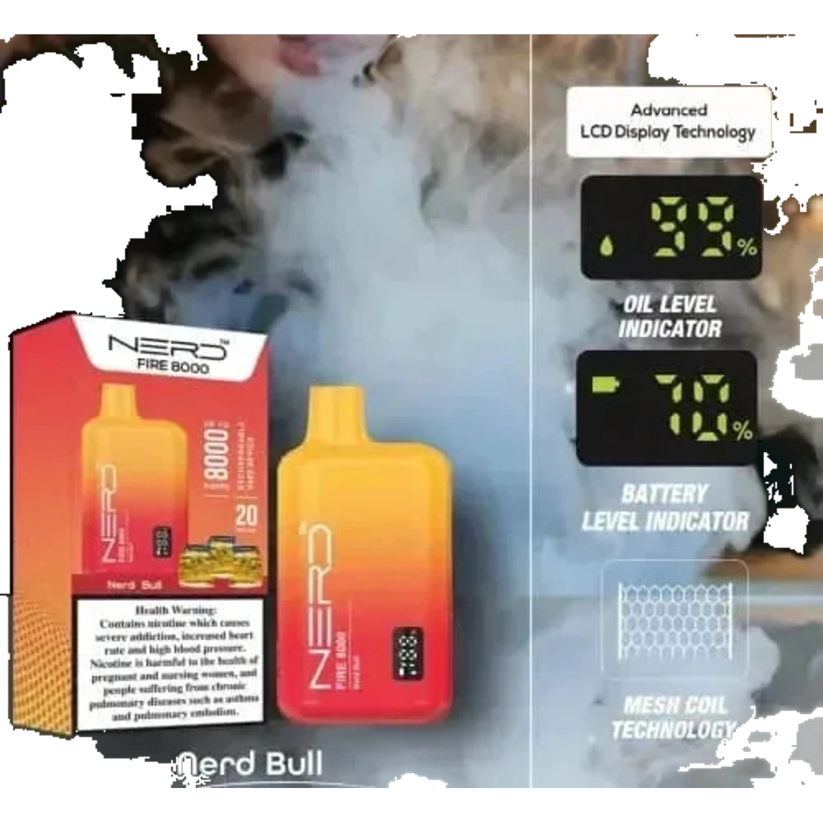 Nerd™ Fire 8000 Puffs Uae — AED 55 | Emirates Vapor