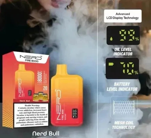 Buy Nerd Nerd™ Fire 8000 Puffs Dubai same-day delivery