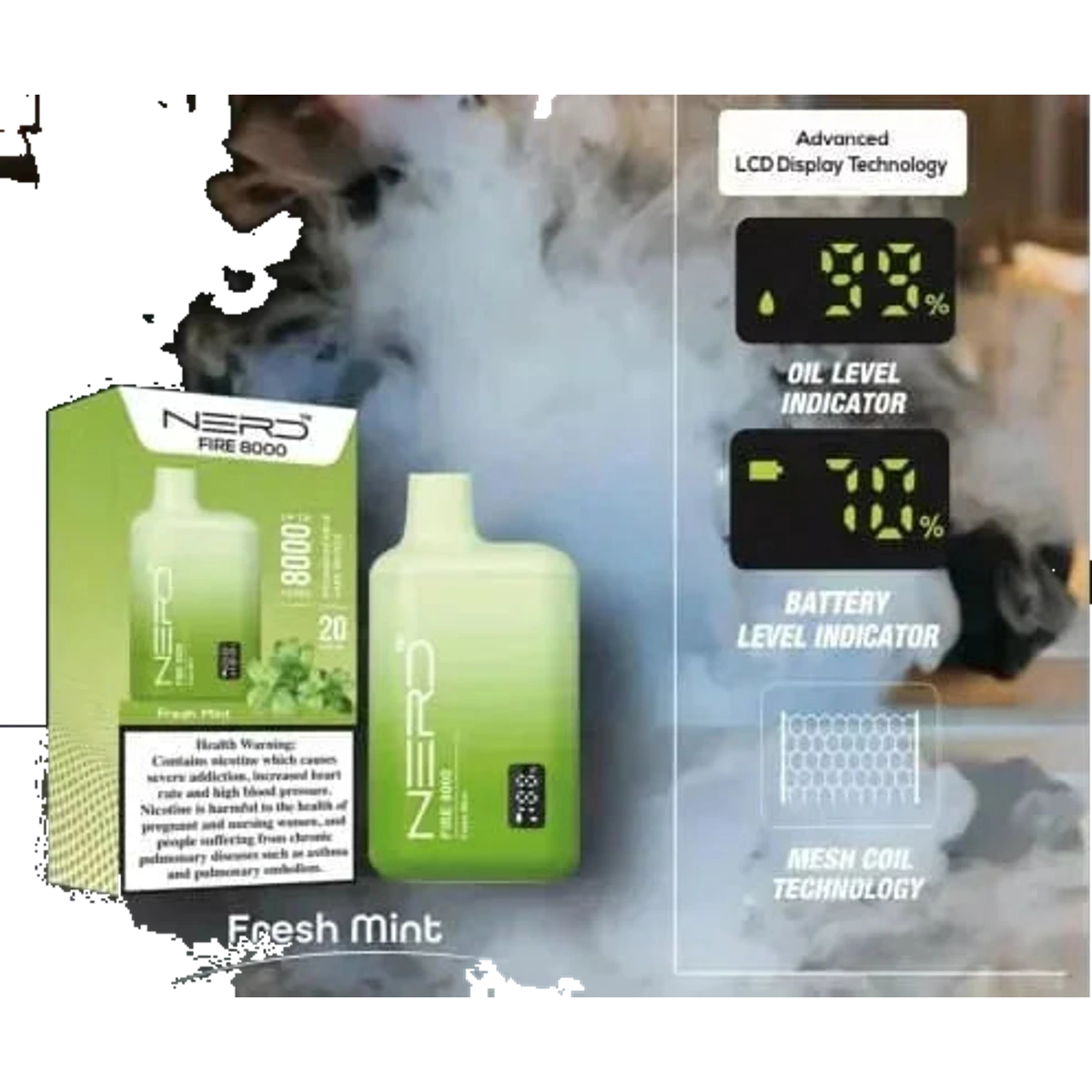 Nerd™ Fire 8000 Puffs Uae — AED 55 | Emirates Vapor