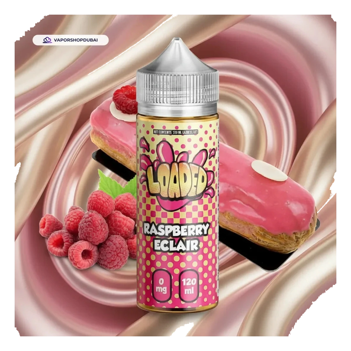 Raspberry Eclair By Loaded-E-Liquid 120ml 6-mg UAE | Emirates Vapor