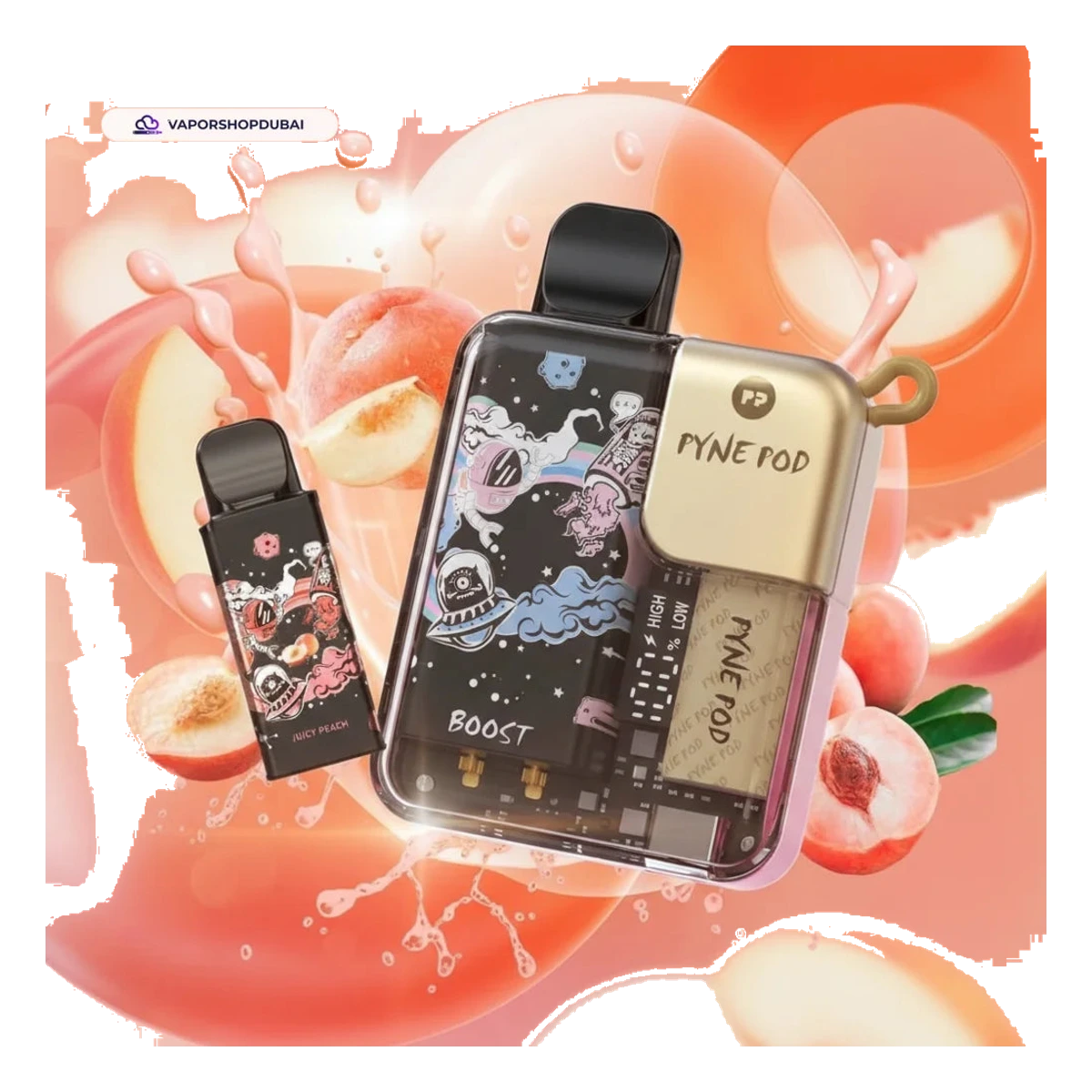 Pyne Pod 8000 Puffs Disposable Vape (Replaceable Pod) juicy-peach UAE | Emirates Vapor
