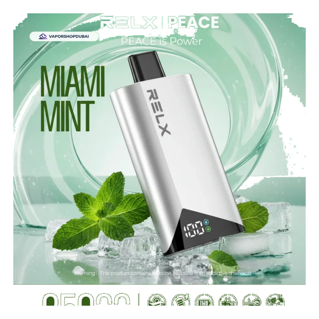 Relx Peace 25000 Puffs Disposable Vape miami-mint UAE | Emirates Vapor