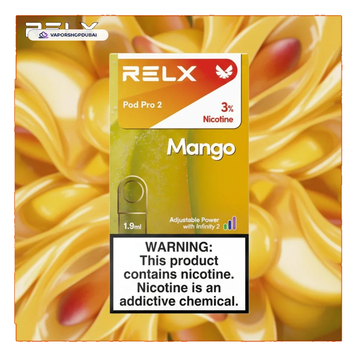 RELX Pod Pro 2 Pods 1.9ml mango-3 UAE | Emirates Vapor