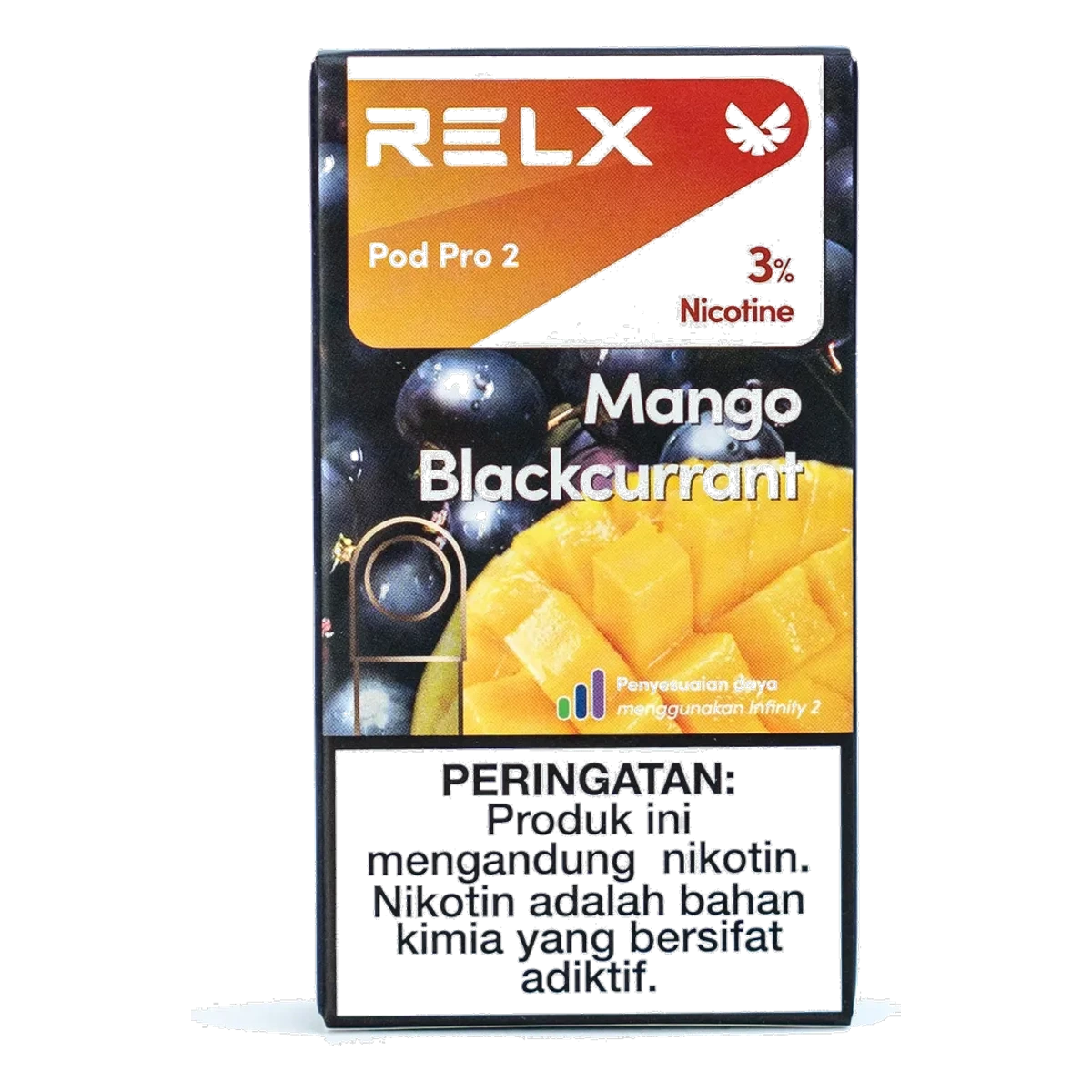 RELX Pod Pro 2 Pods 1.9ml Mango Blackcurrent Ice 3% UAE | Emirates Vapor
