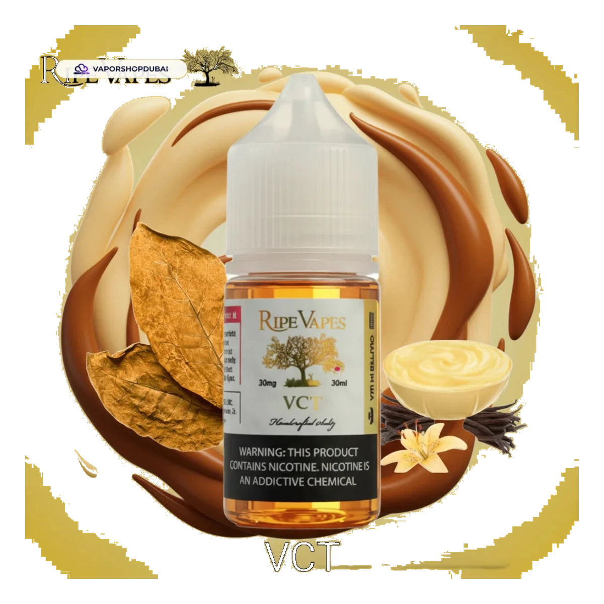 Ripe Vapes VCT Salt Series 30ml E Liquid vsc-vanilla-and-sweet-caramel UAE | Emirates Vapor
