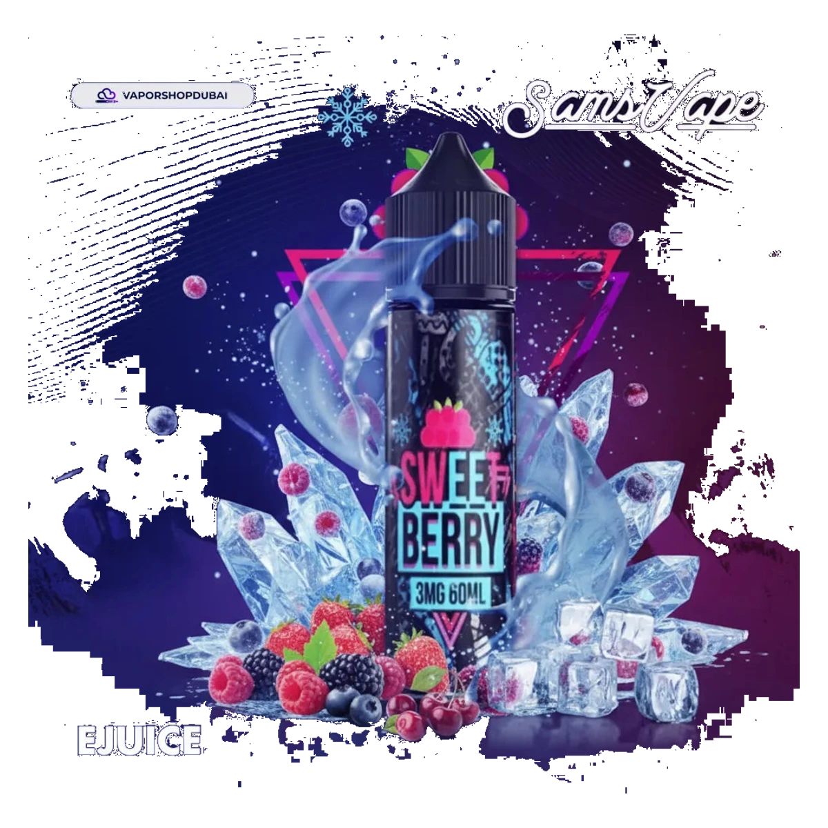 Sams Vape 60ml 12mg frozen-sweet-berry UAE | Emirates Vapor