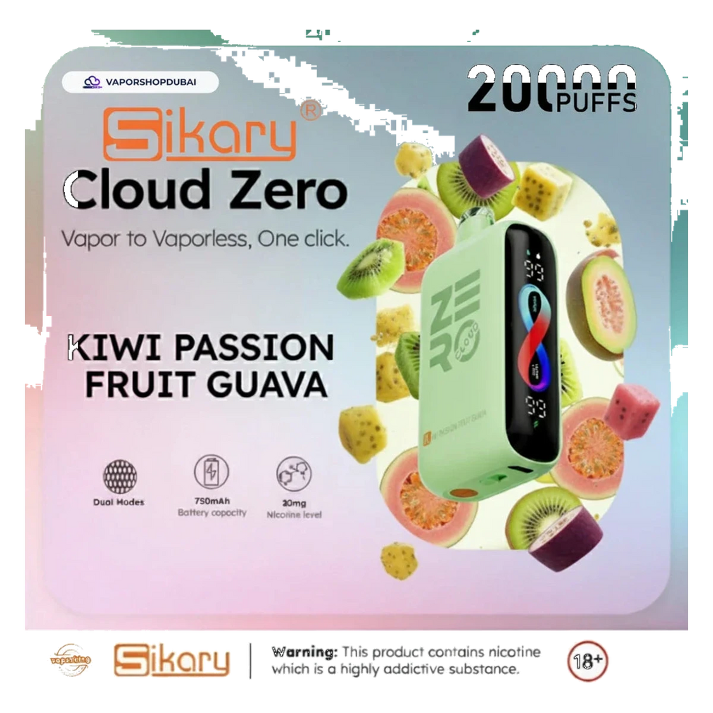 Sikary Cloud Zero 20000 Puffs Disposable 20mg flavors UAE | Emirates Vapor Dubai