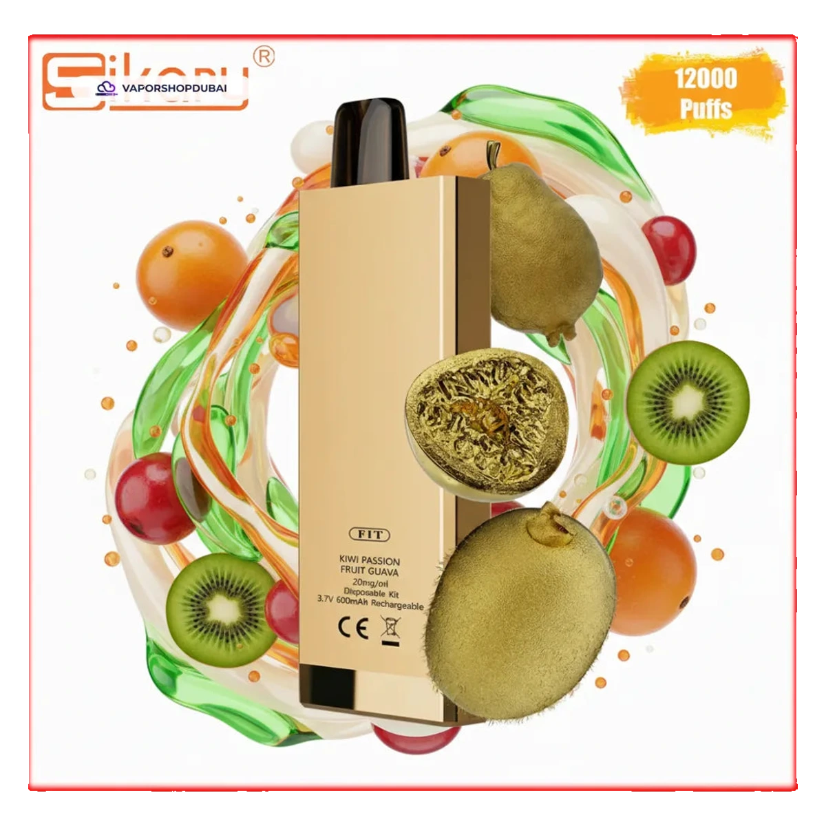 Buy Emirates Vapor SIKARY FIT 12000 Puffs Disposable Vape 20mg/ml nicotine Dubai same-day delivery