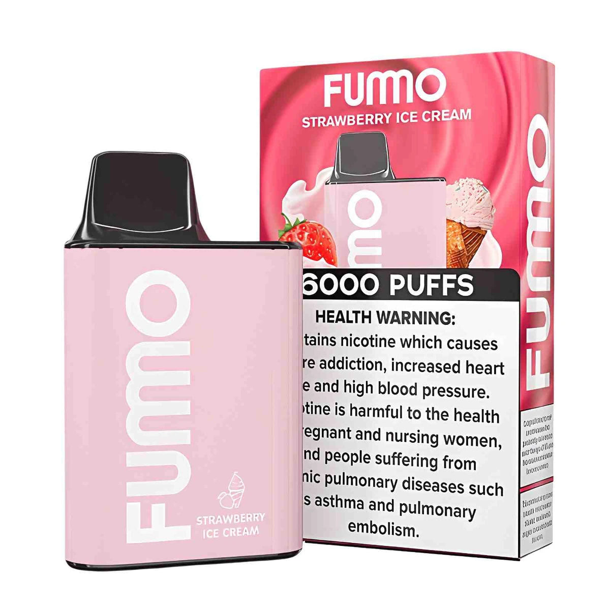 FUMMO King 6000 Puffs Disposable Vape UAE Strawberry Ice Cream