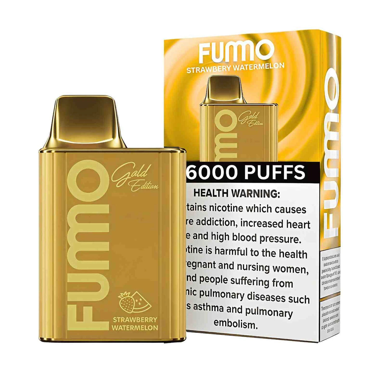 FUMMO King 6000 Puffs Disposable Vape UAE Strawberry Watermelon (Gold Edition)