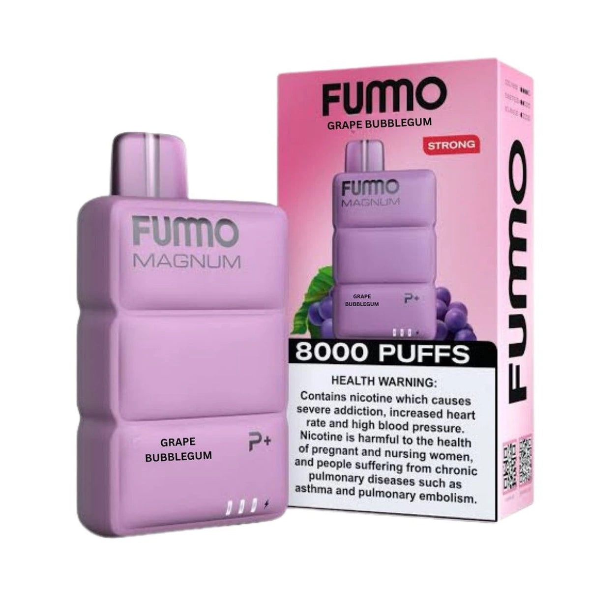FUMMO Magnum 8000 Puffs Disposable Vape UAE Grape Bubblegum