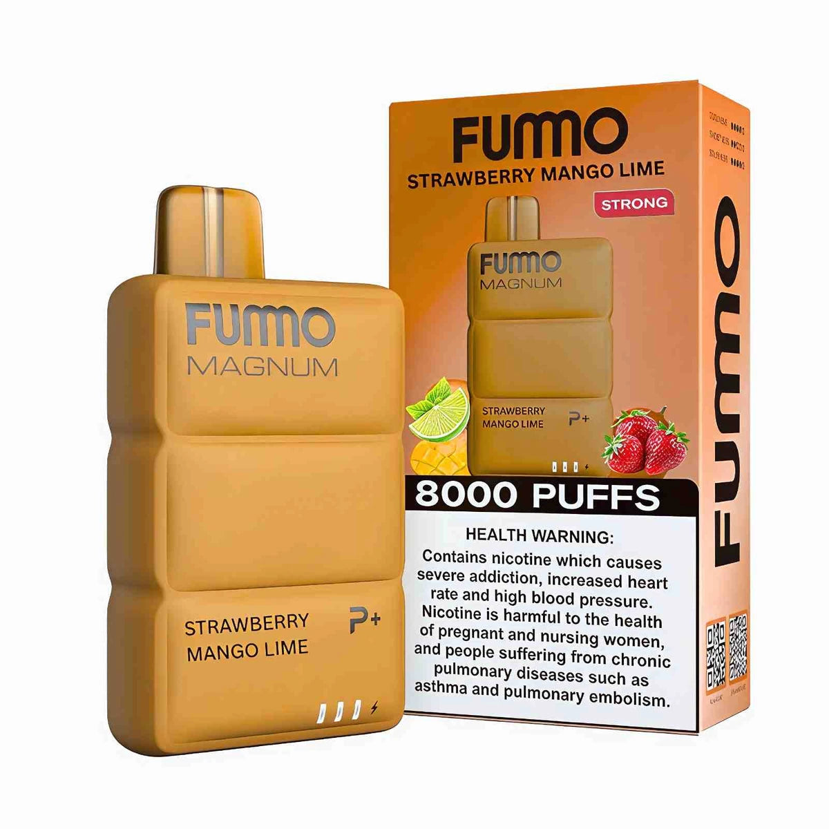 FUMMO Magnum 8000 Puffs Disposable Vape UAE Strawberry Mango Lime