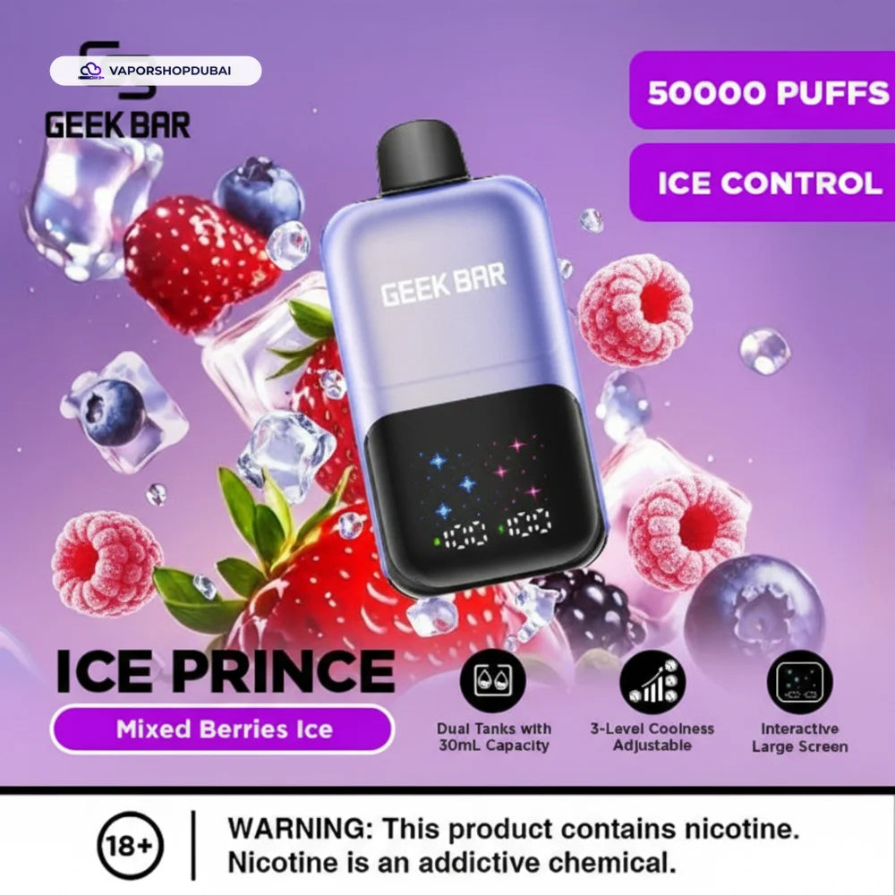 Geek Bar Ice Prince 50000 Puffs Disposable Vape In UAE