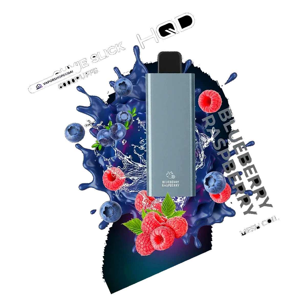 HQD Cuvie Slick 6000 Puffs Disposable Pod Device blueberry-raspberry UAE | Emirates Vapor
