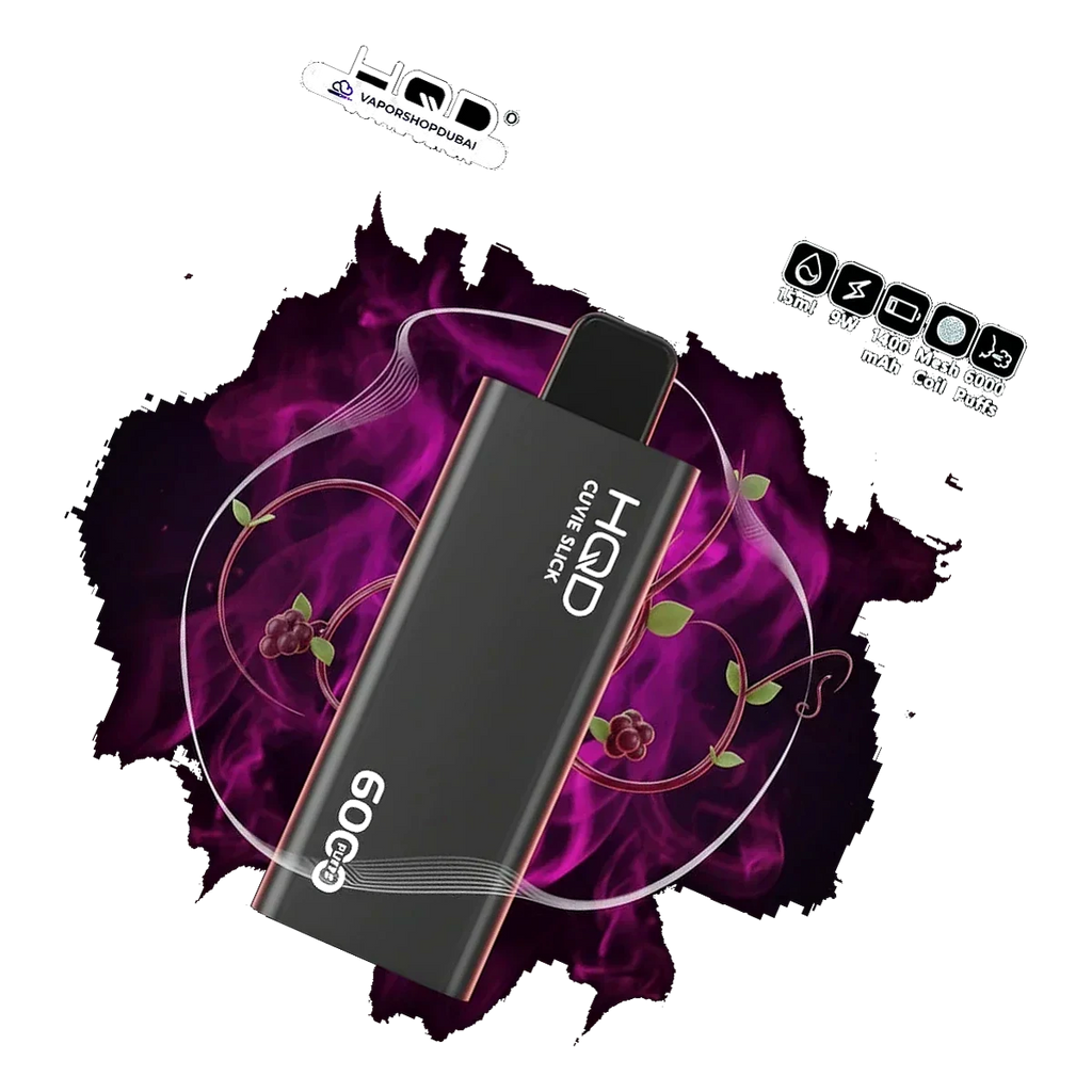 HQD Cuvie Slick 6000 Puffs Disposable Pod Device grapey UAE | Emirates Vapor