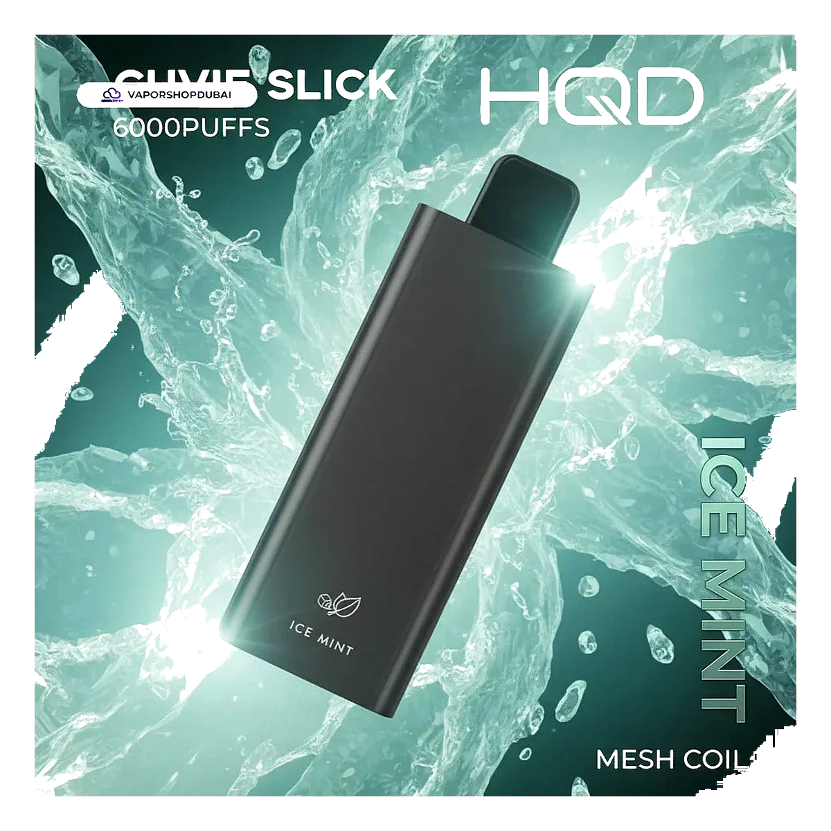 HQD Cuvie Slick 6000 Puffs Disposable Pod Device ice-mint UAE | Emirates Vapor