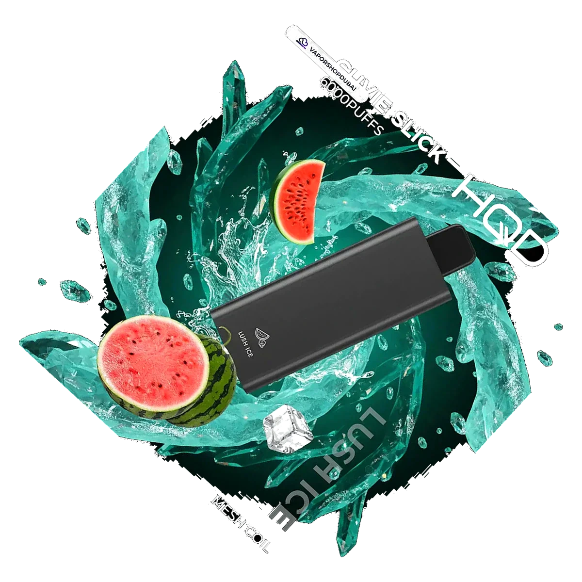 HQD Cuvie Slick 6000 Puffs Disposable Pod Device lush-ice UAE | Emirates Vapor