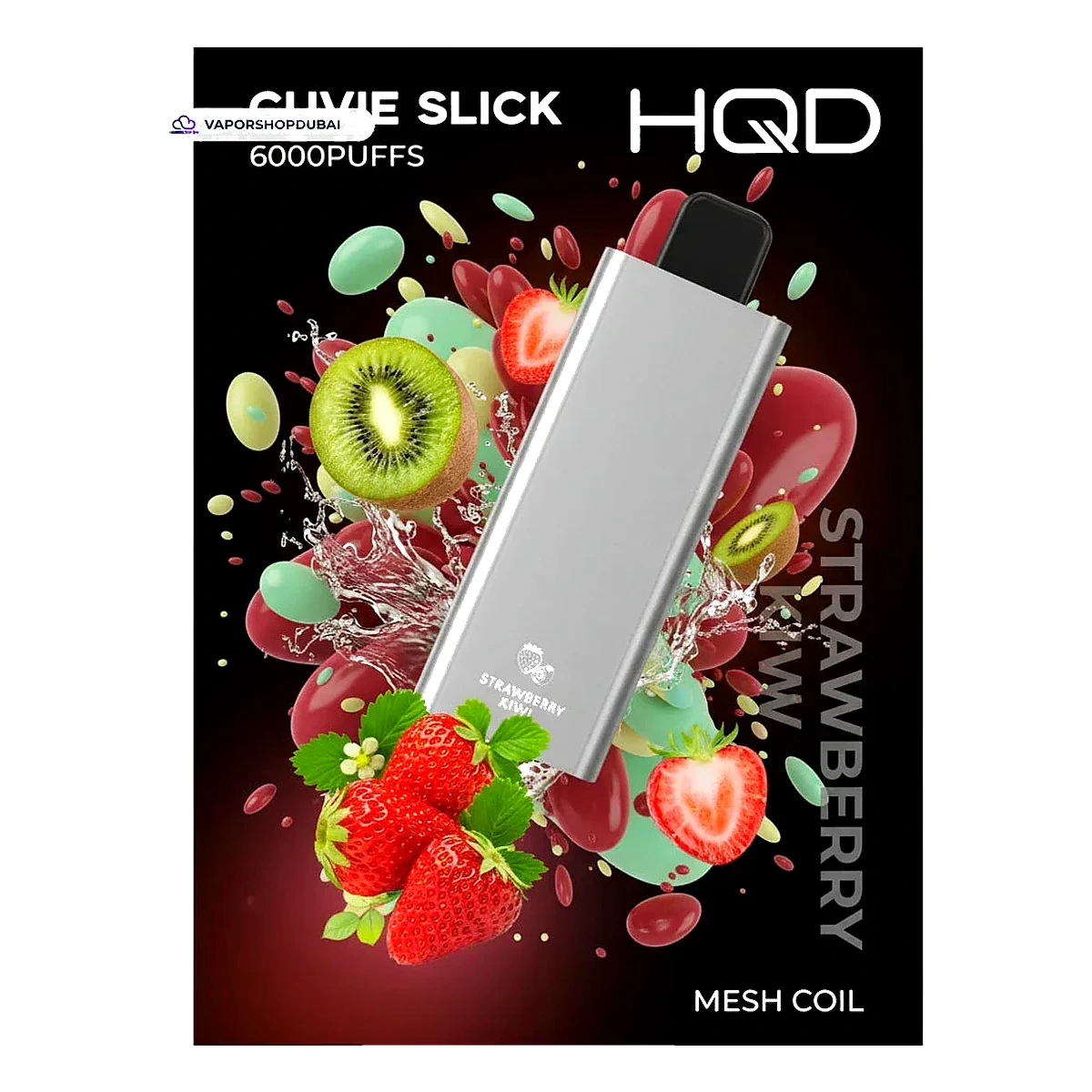 HQD Cuvie Slick 6000 Puffs Disposable Pod Device strawberry-kiwi UAE | Emirates Vapor