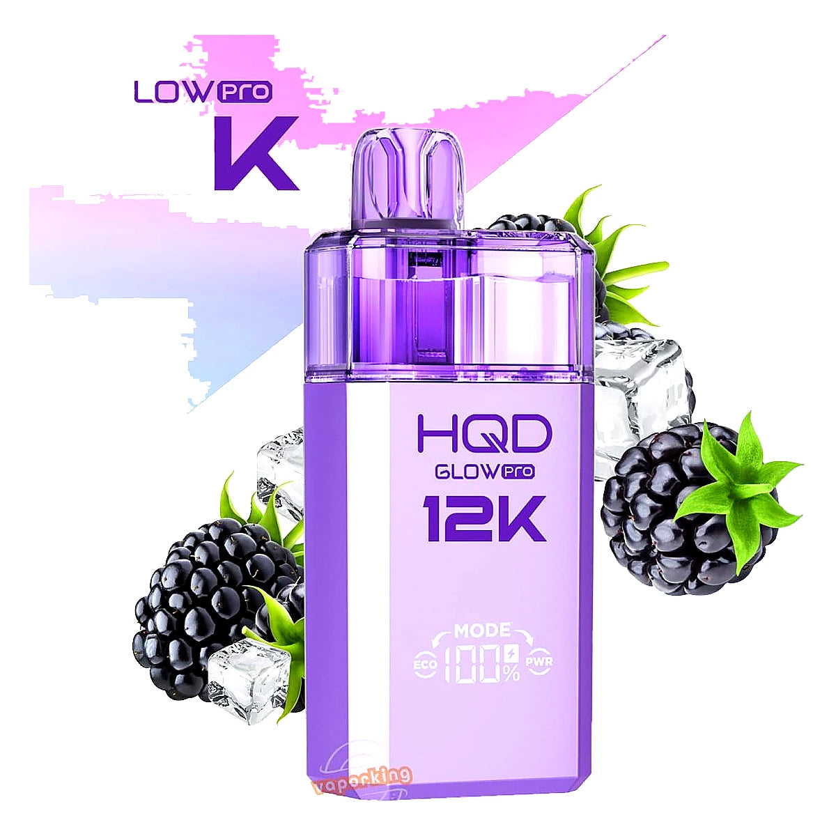 HQD Glow PRO 12000 Puffs Disposable Kit (Replaceable pod system) in UAE blackberry-ice UAE