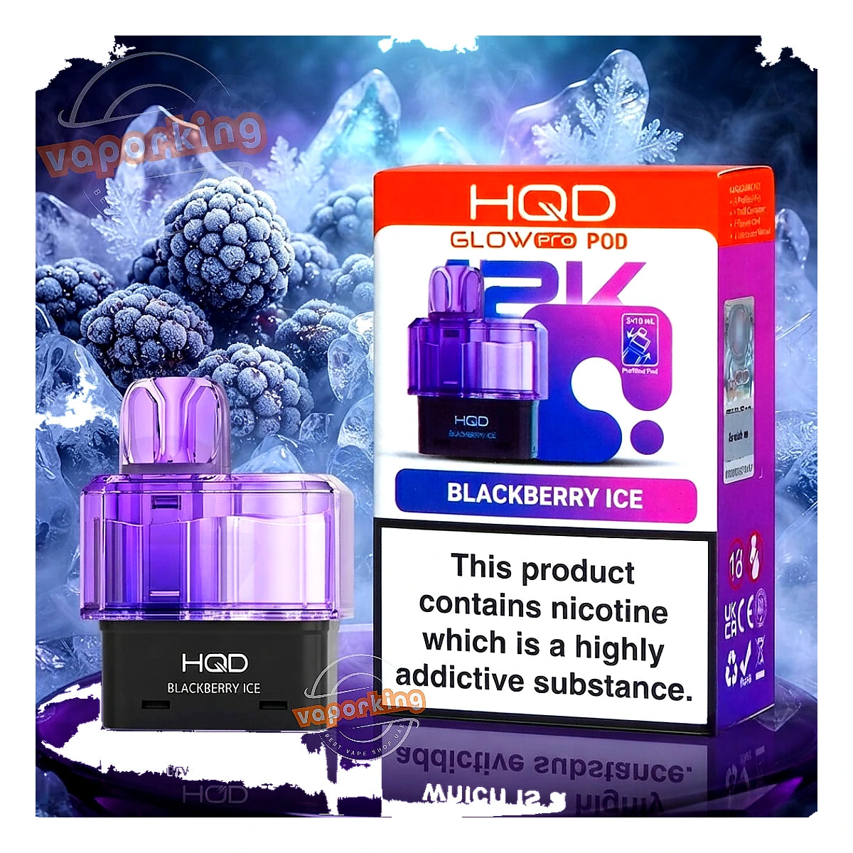 Hqd Glow Pro 12000 Puffs Replacement Pod 20MG In UAE blackberry-ice UAE