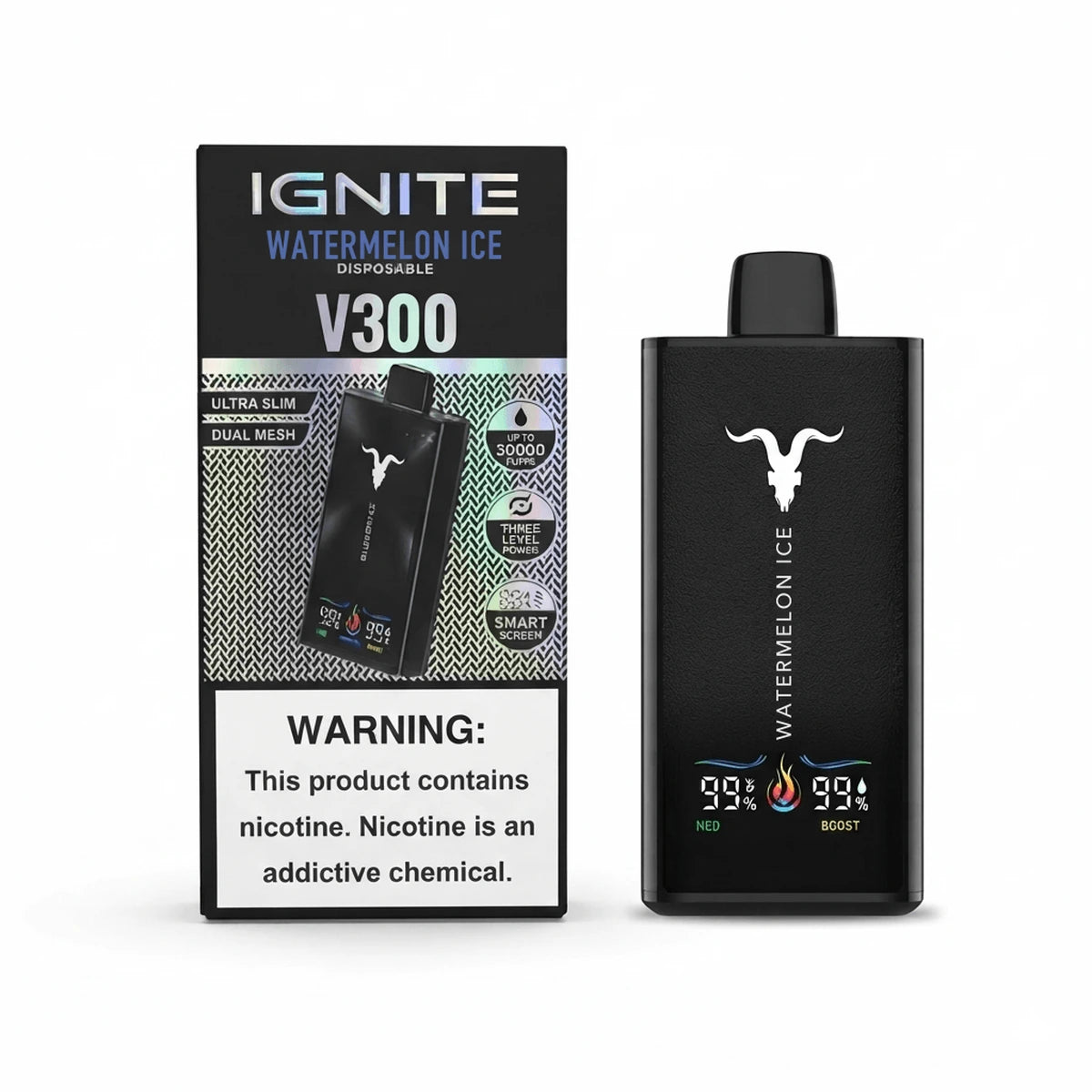 IGNITE V300 30000 Puffs Disposable Vape UAE Watermelon Ice
