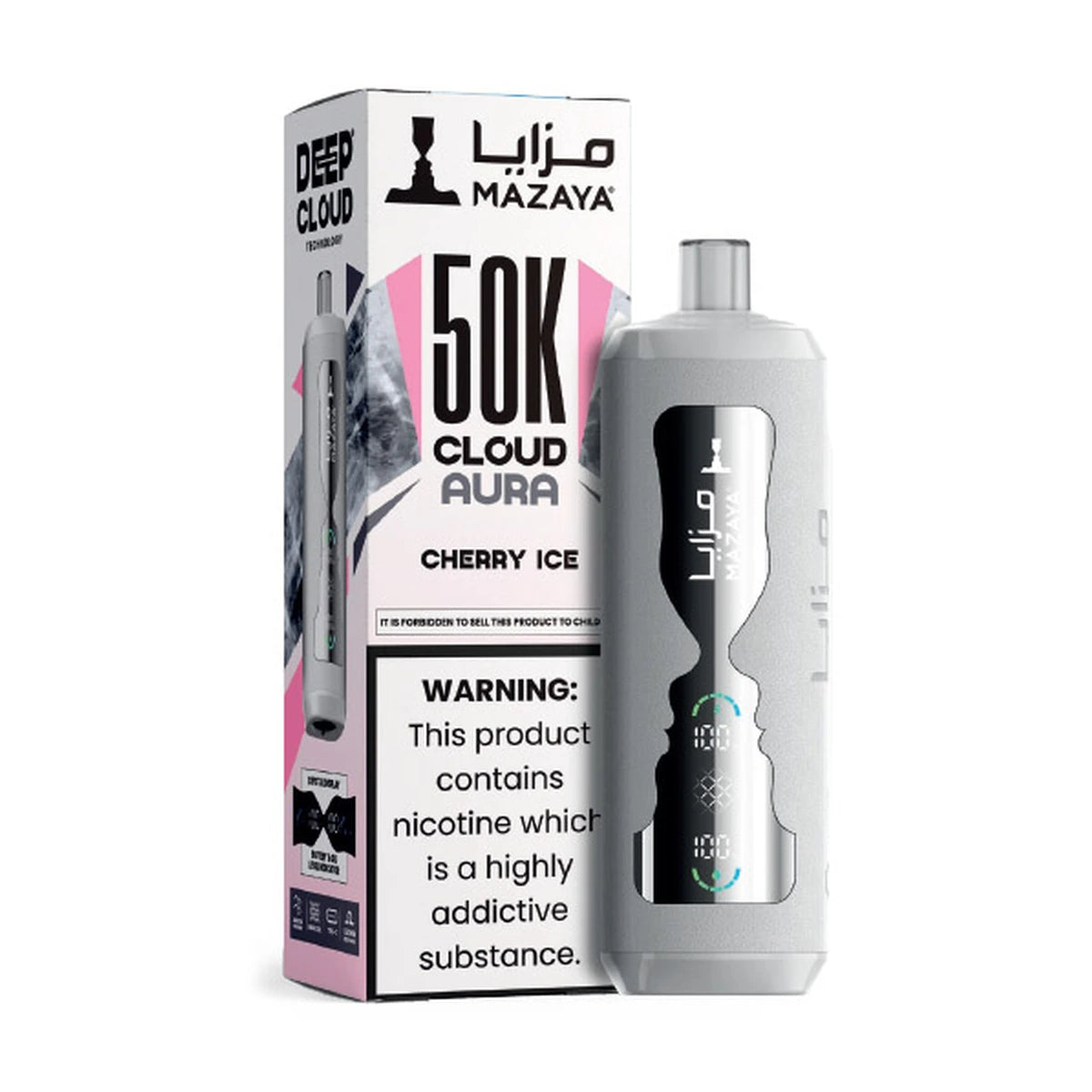 Mazaya Cloud AURA 50000 Puffs Cherry Ice Disposable Vape UAE