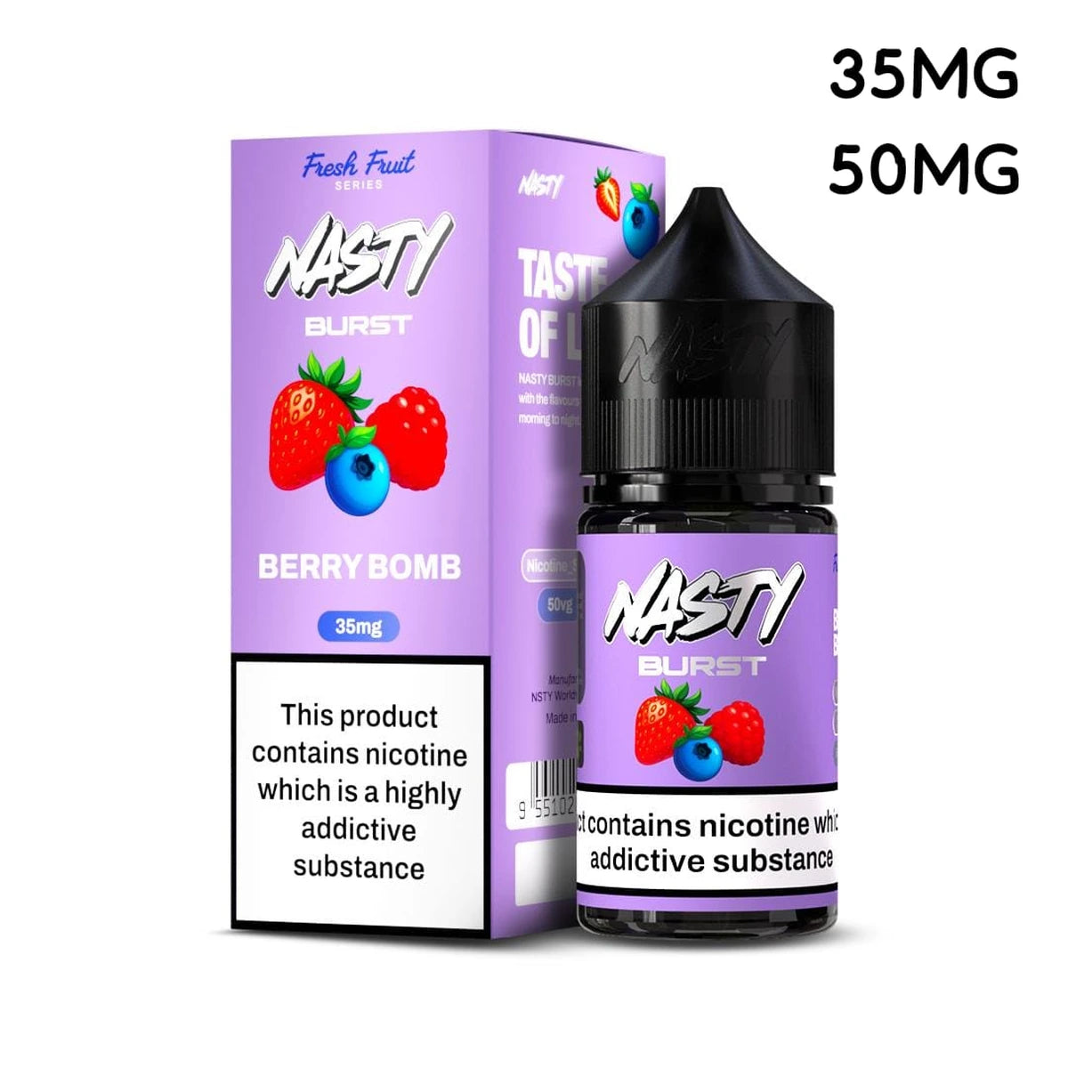 Nasty Burst Berry Bomb 30ml Nic Salt E-Liquid 35mg 50mg UAE