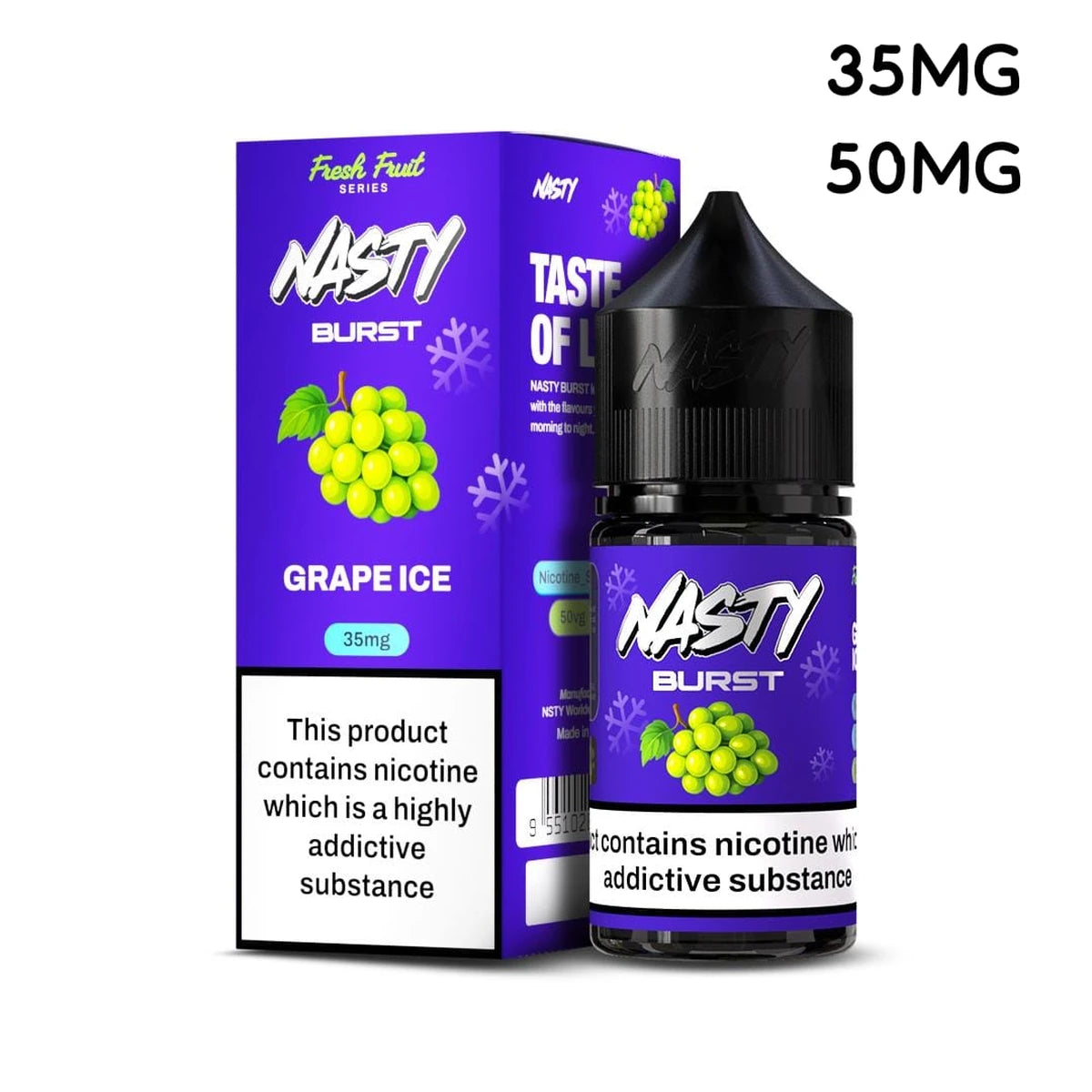 Nasty Burst Grape Ice 30ml Nic Salt E-Liquid 35mg 50mg UAE
