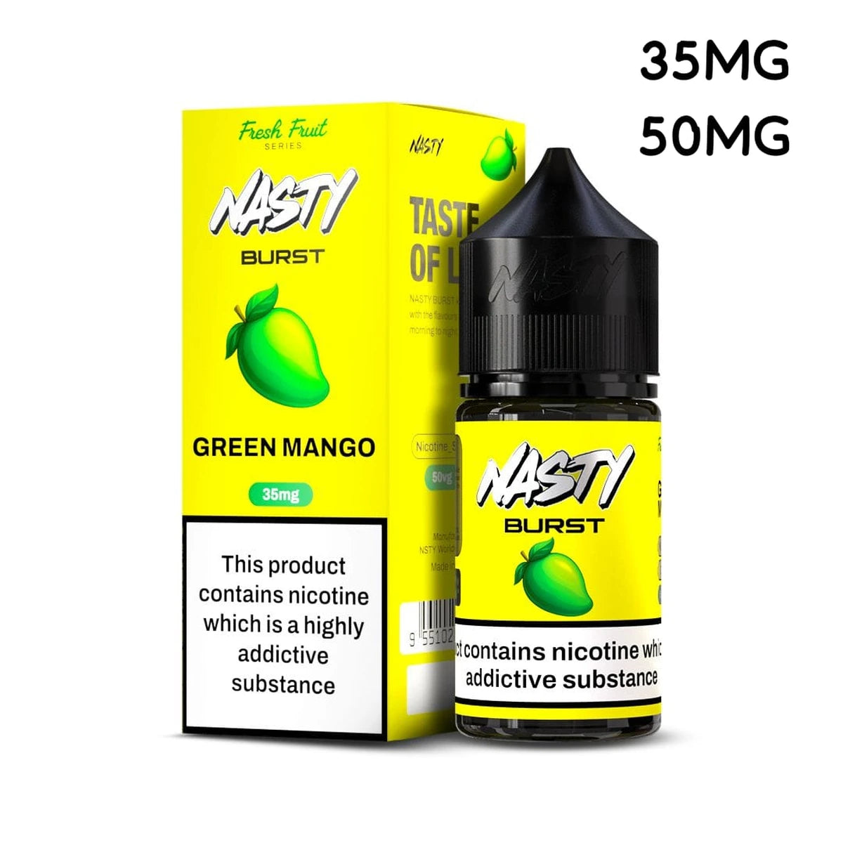 Nasty Burst Green Mango 30ml Nic Salt E-Liquid 35mg 50mg UAE