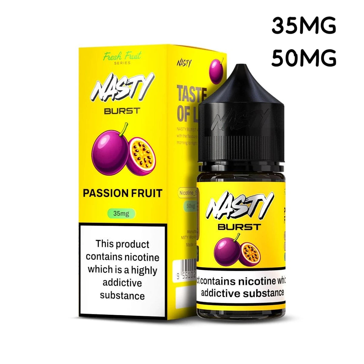 Nasty Burst Passion Fruit 30ml Nic Salt E-Liquid 35mg 50mg UAE