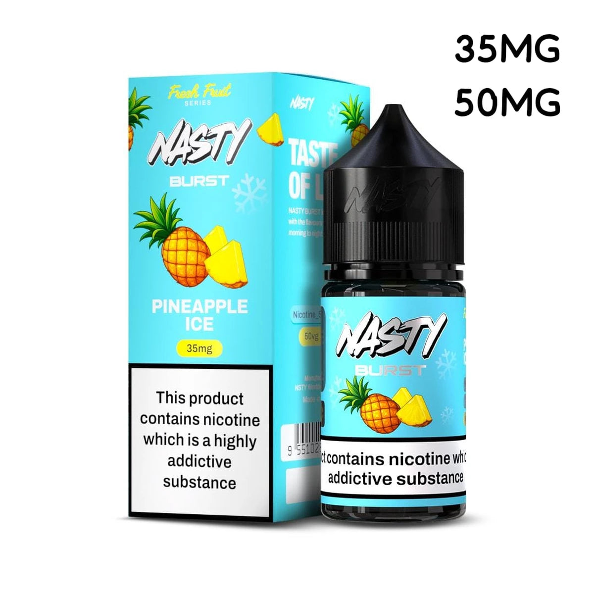 Nasty Burst Pineapple Ice 30ml Nic Salt E-Liquid 35mg 50mg UAE