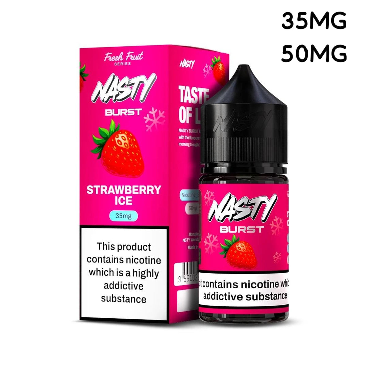 Nasty Burst Strawberry Ice 30ml Nic Salt E-Liquid 35mg 50mg UAE