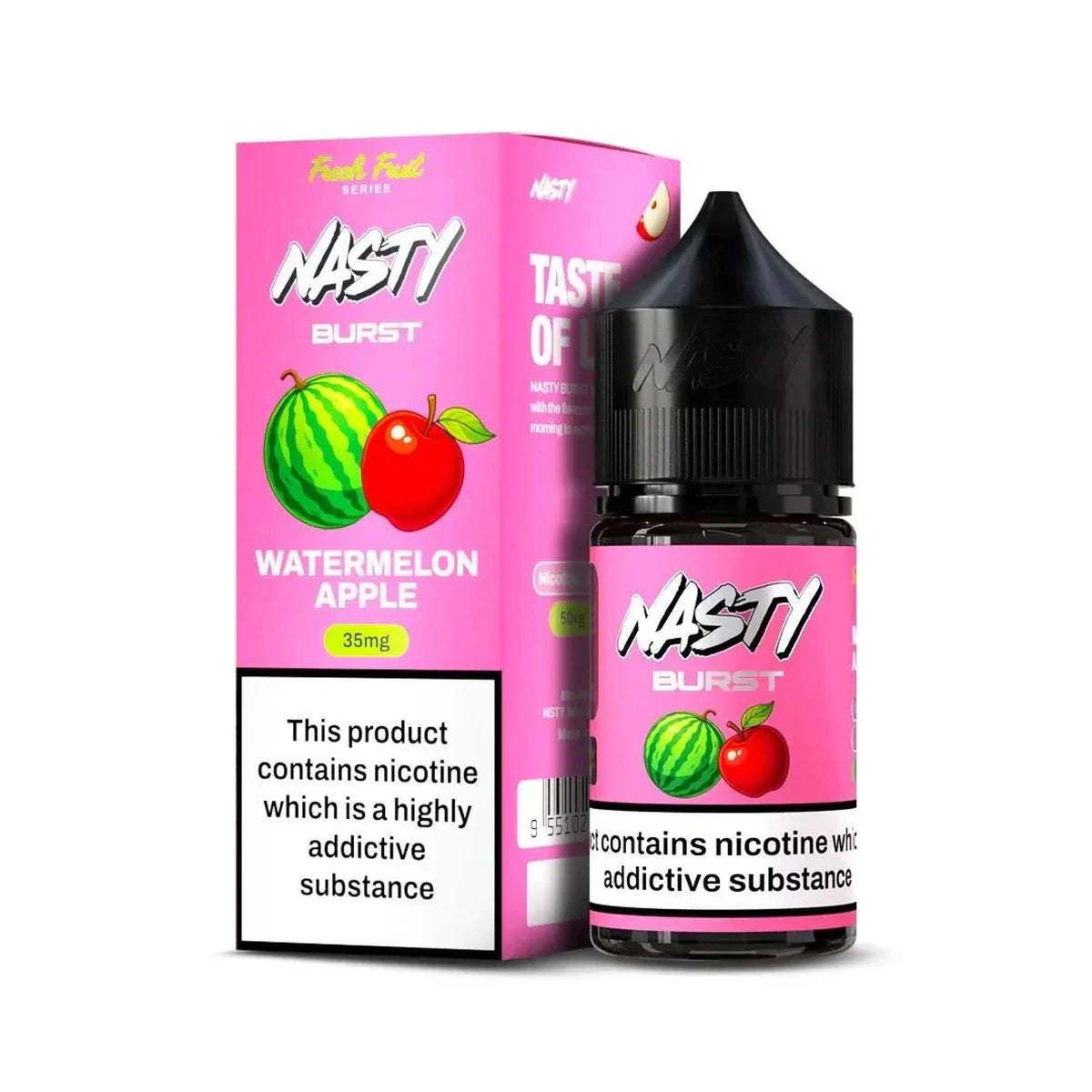 Nasty Burst Watermelon Apple 30ml Nic Salt E-Liquid 35mg 50mg UAE