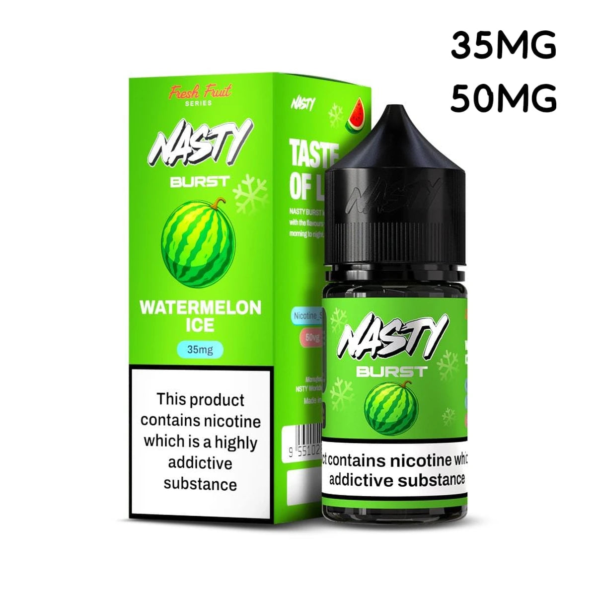 Nasty Burst Watermelon Ice 30ml Nic Salt E-Liquid 35mg 50mg UAE