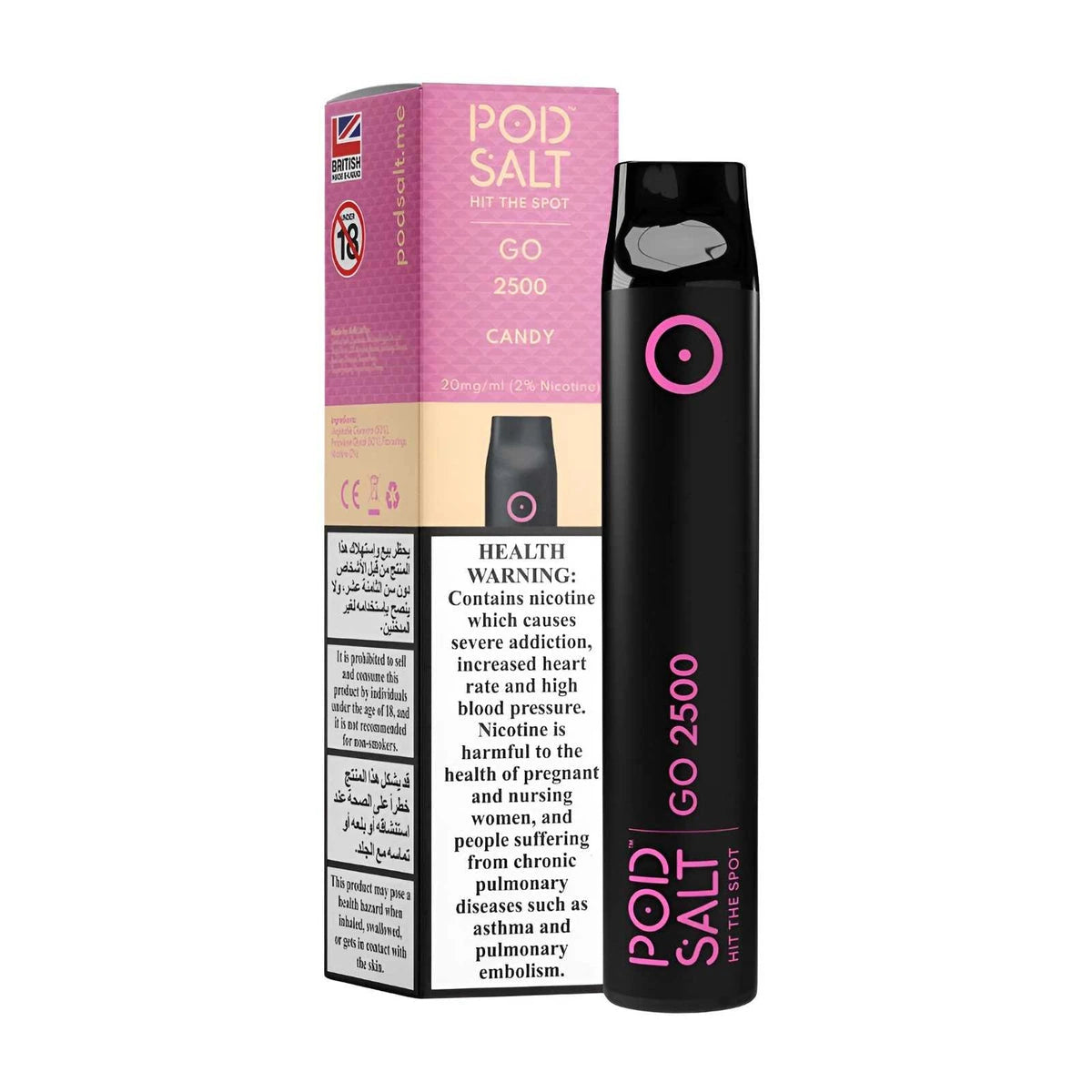 Pod Salt GO 2500 Puffs Disposable Vape UAE Candy