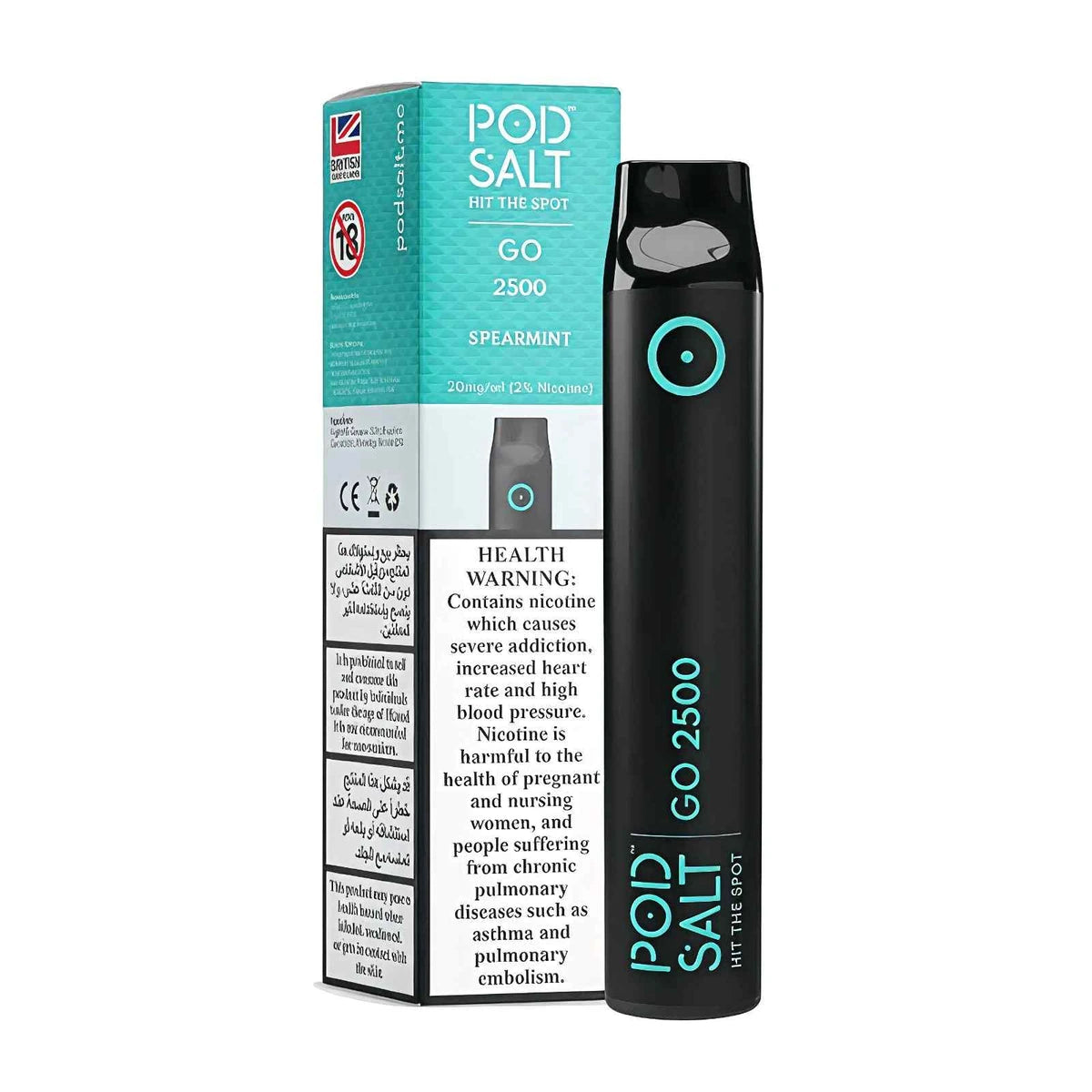 Pod Salt GO 2500 Puffs Disposable Vape UAE Spearmint