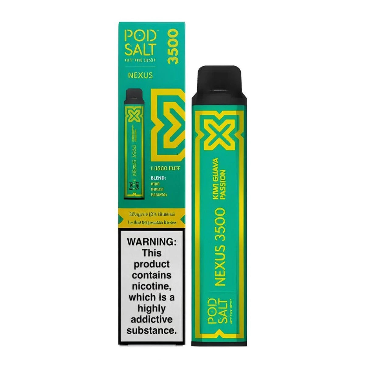 Pod Salt Nexus 3500 Puffs Disposable Vape UAE Kiwi Guava Passion