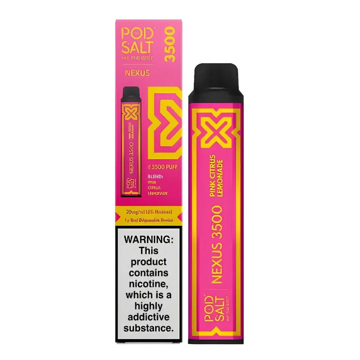 Pod Salt Nexus 3500 Puffs Disposable Vape UAE Pink Citrus Lemonade