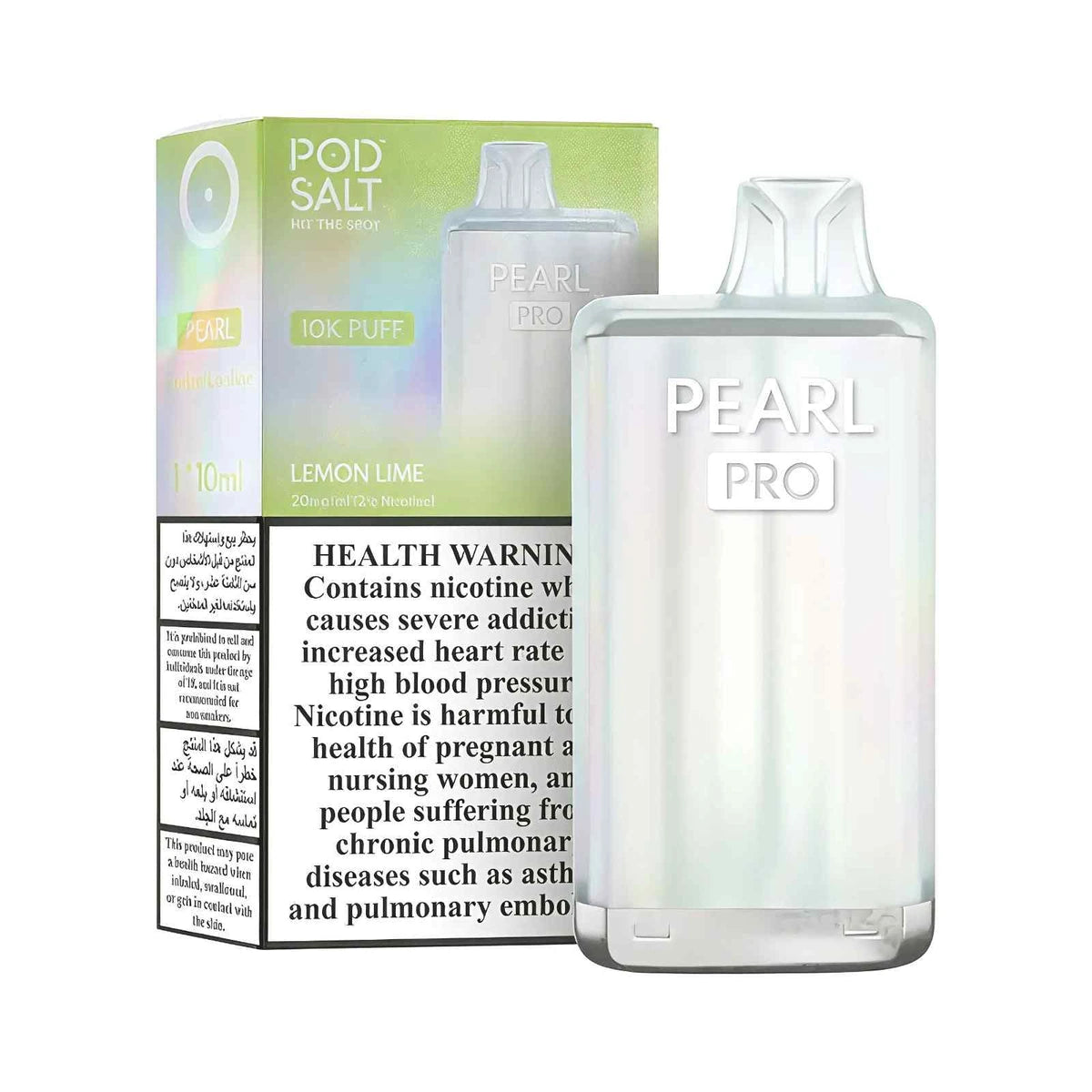Pod Salt Pearl Pro 10000 Puffs Disposable Vape UAE Lemon Lime