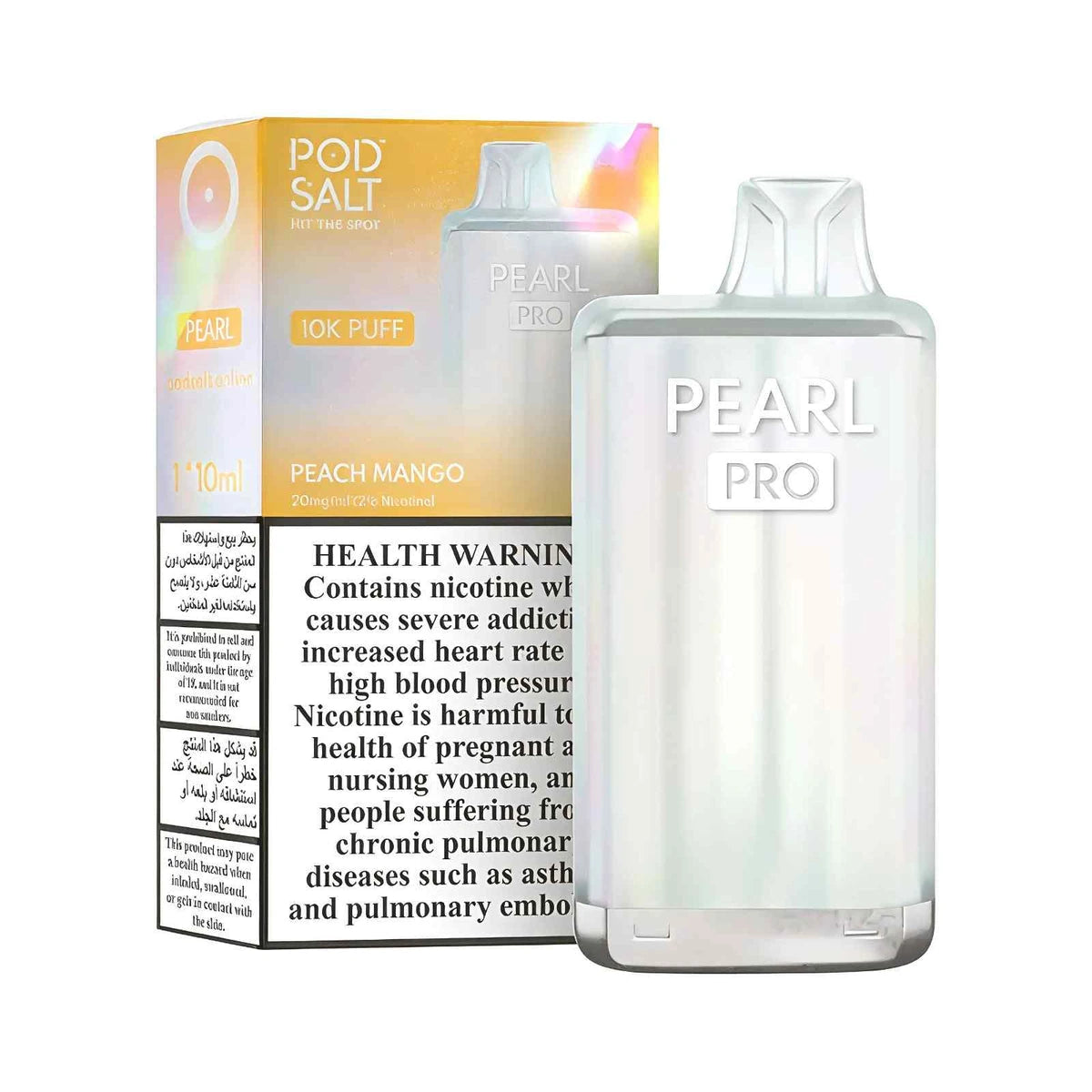 Pod Salt Pearl Pro 10000 Puffs Disposable Vape UAE Peach Mango