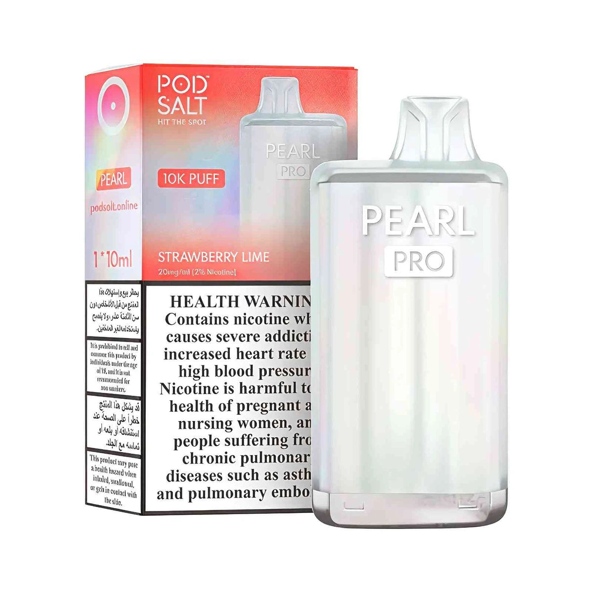 Pod Salt Pearl Pro 10000 Puffs Disposable Vape UAE Strawberry Lime