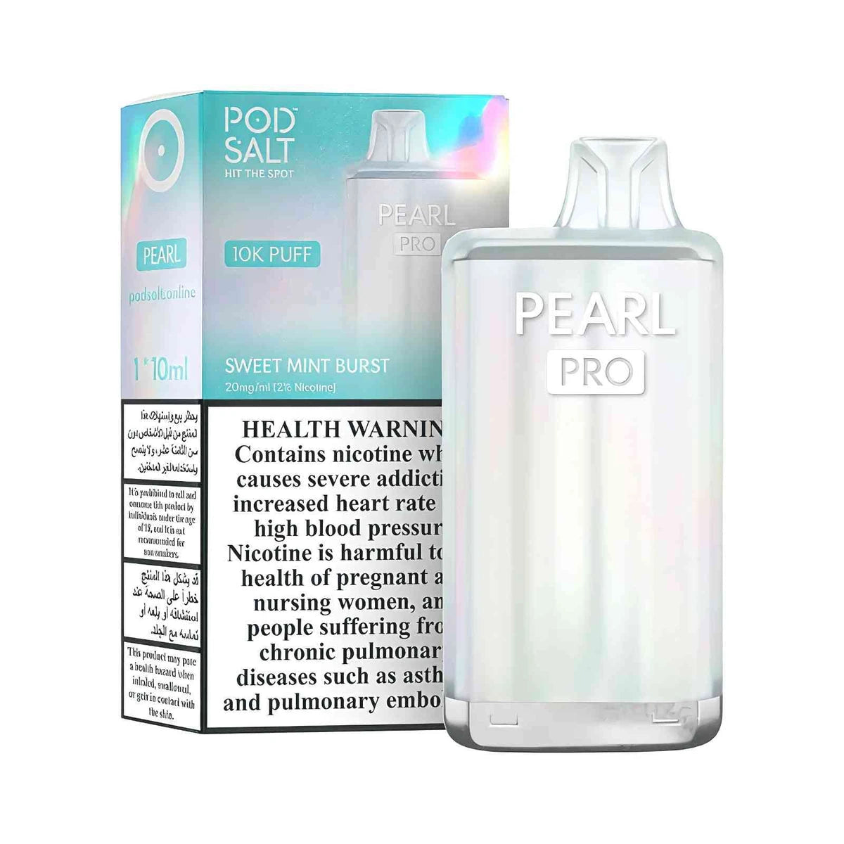 Pod Salt Pearl Pro 10000 Puffs Disposable Vape UAE Sweet Mint Burst